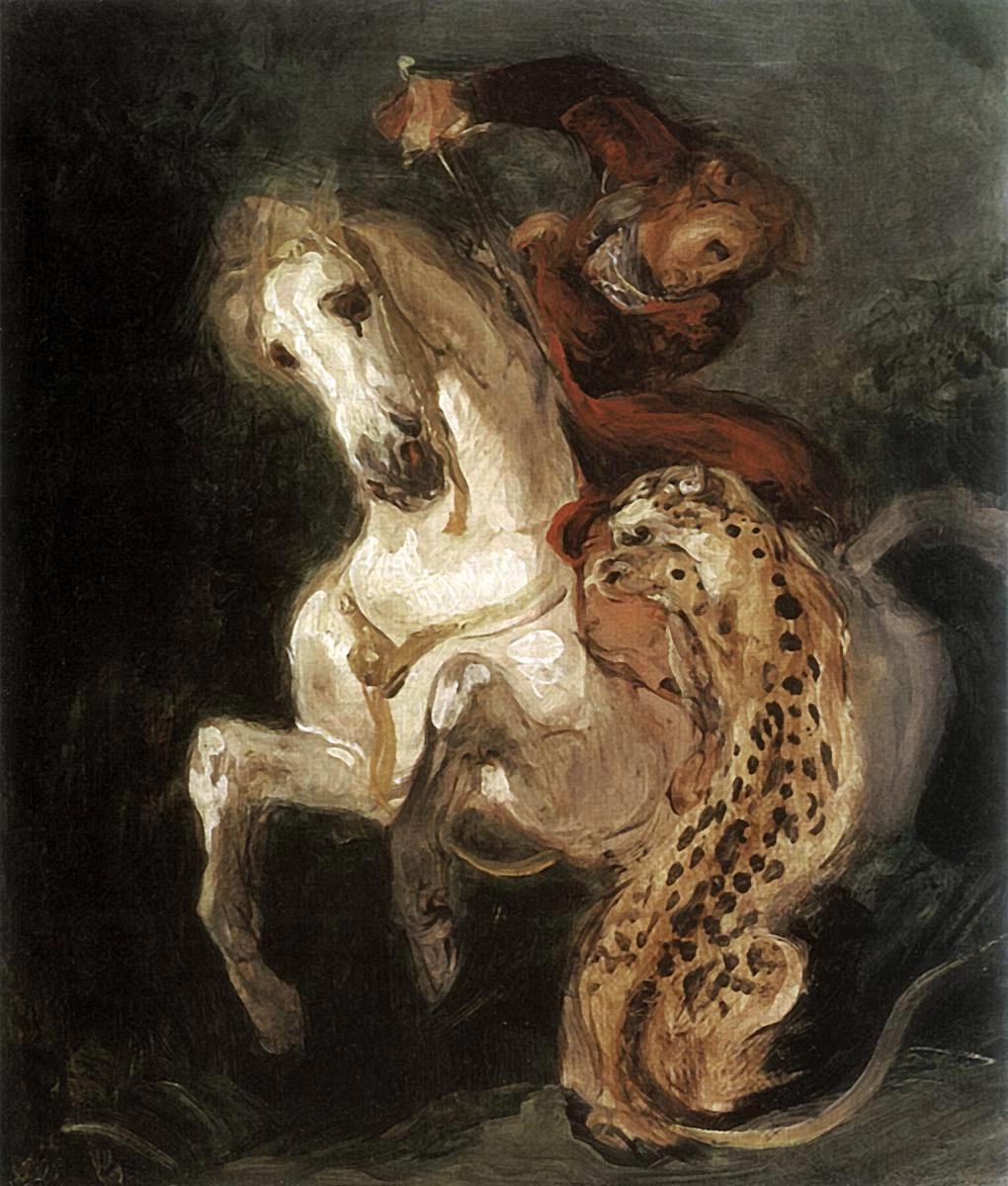 Giaguaro che attacca un cavaliere - Národní Galerie, Prague